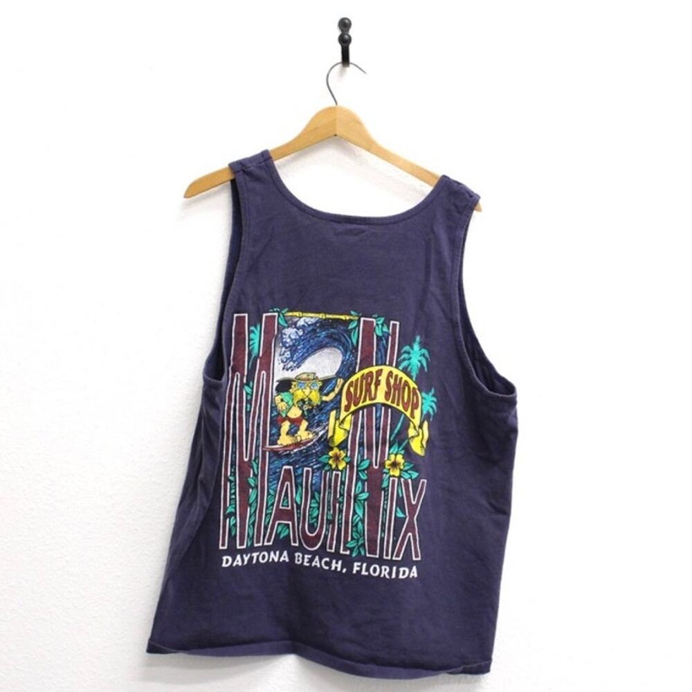 Vintage Maui Nix Surf Shop Daytona Beach Florida Tank T Shirt XL